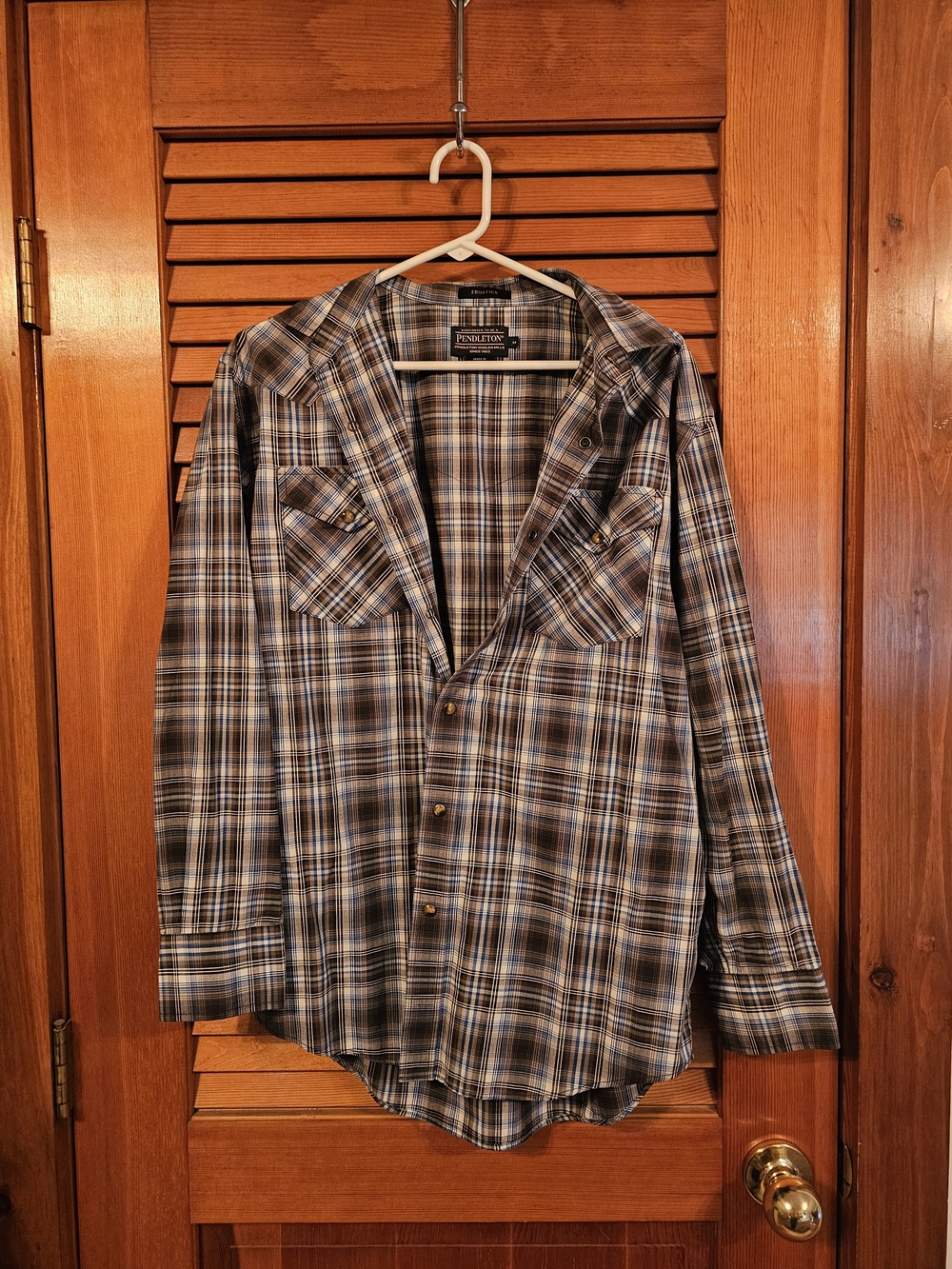 Pendleton Men's Blue Plaid Button-Up Shirt
